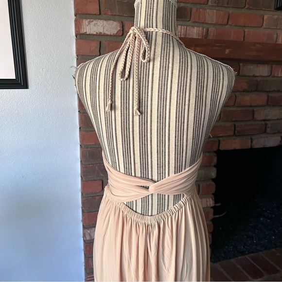 MISA Los Angeles Ever Maxi Dress in Nude Sz M - Picture 8 of 9